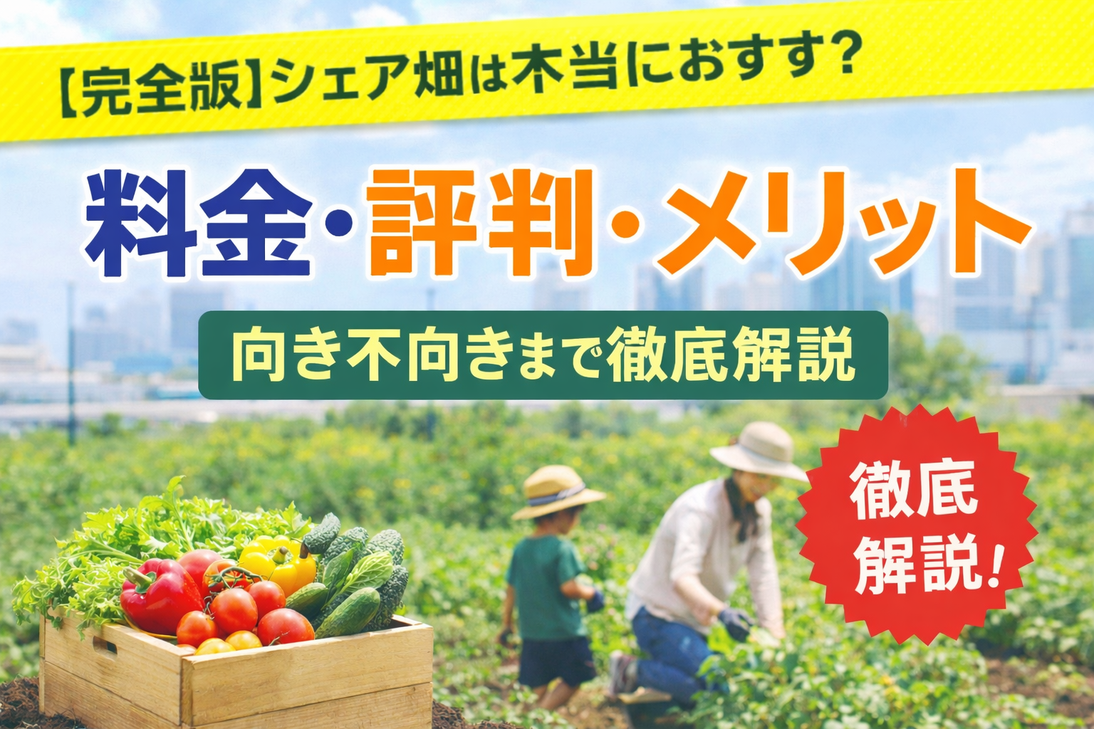 【完全版】シェア畑は本当におすすめ？料金・評判・メリット・向き不向きまで徹底解説