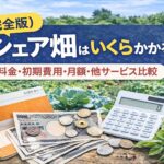 【完全版】シェア畑はいくらかかる？料金・初期費用・月額・他サービス比較まで徹底解説