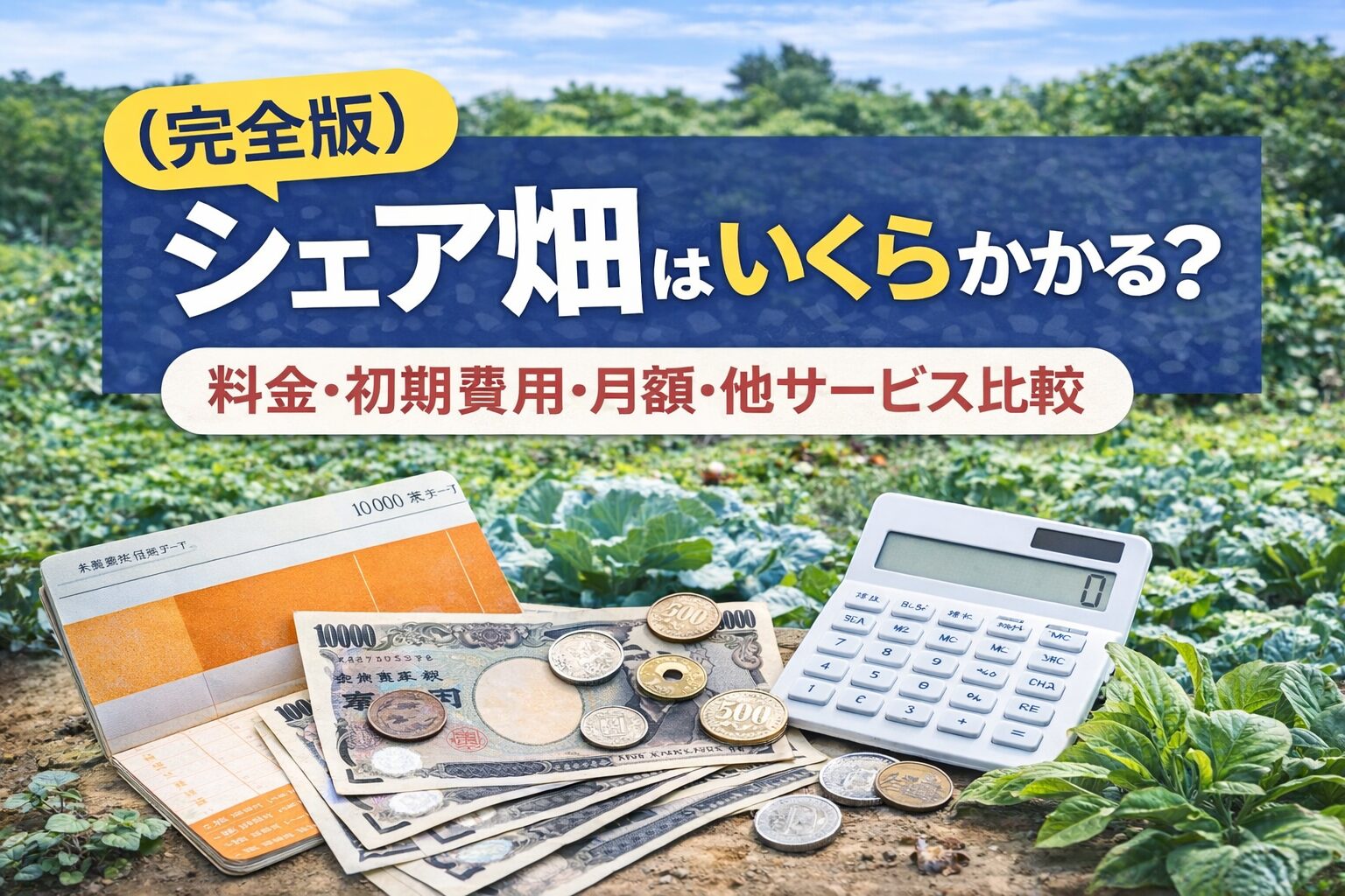 【完全版】シェア畑はいくらかかる？料金・初期費用・月額・他サービス比較まで徹底解説