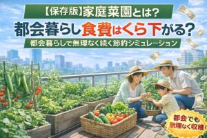 【保存版】家庭菜園で食費はいくら下がる？都会暮らしで無理なく続く節約シミュレーション