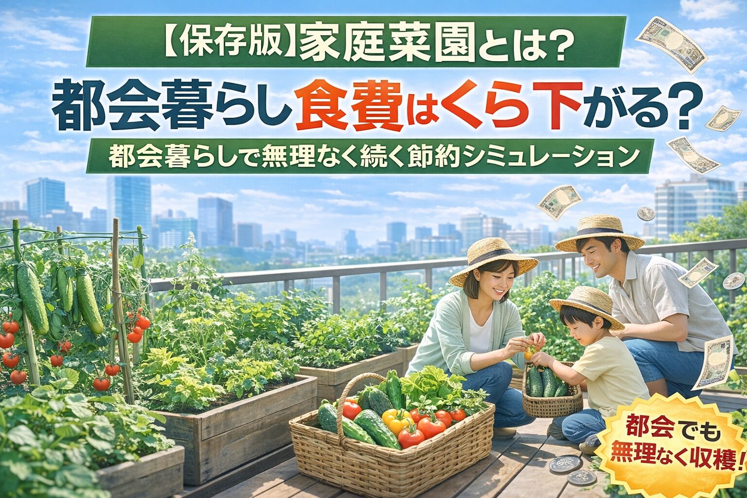 【保存版】家庭菜園で食費はいくら下がる?都会暮らしで無理なく続く節約シミュレーション