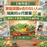 【保存版】家庭菜園が合わない人のための現実的な代替案5選｜無理せず食費を下げる選択肢
