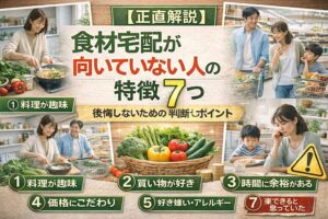 【正直解説】食材宅配が向いていない人の特徴7つ｜後悔しないための判断ポイント