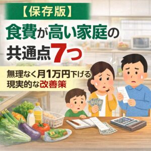 【保存版】食費が高い家庭の共通点7つ｜無理なく月1万円下げる現実的な改善策