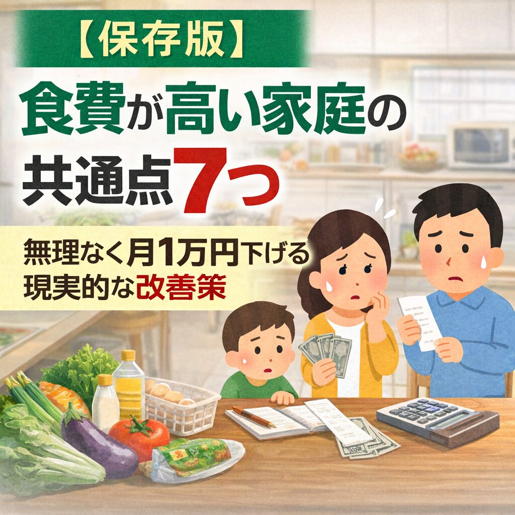 【保存版】食費が高い家庭の共通点7つ|無理なく月1万円下げる現実的な改善策