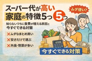 スーパー代が高い家庭の特徴5つ｜知らないうちに食費が増える原因と今すぐできる対策