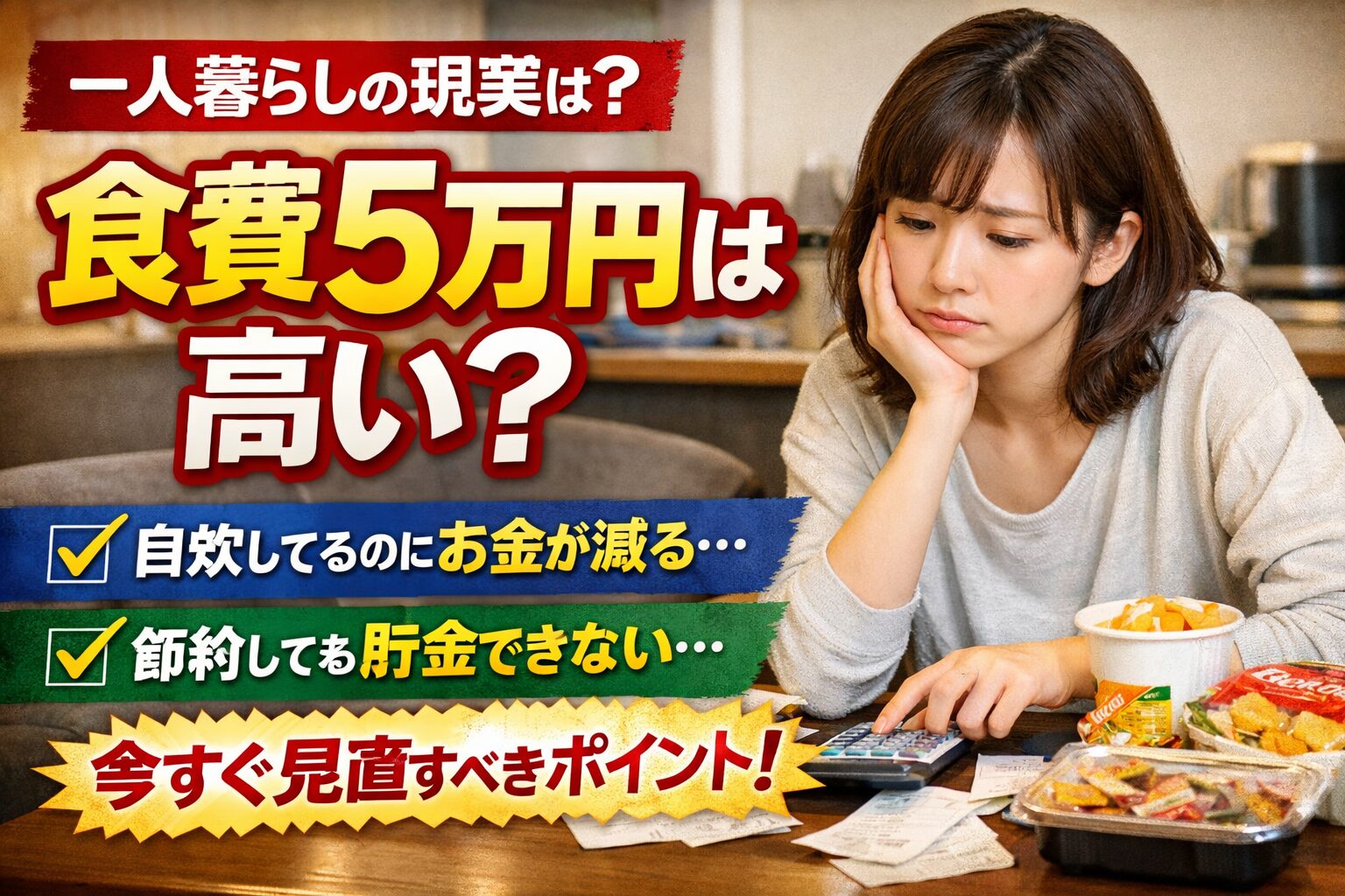 食費5万円は高い?一人暮らしのリアルと今すぐ見直すべきポイント