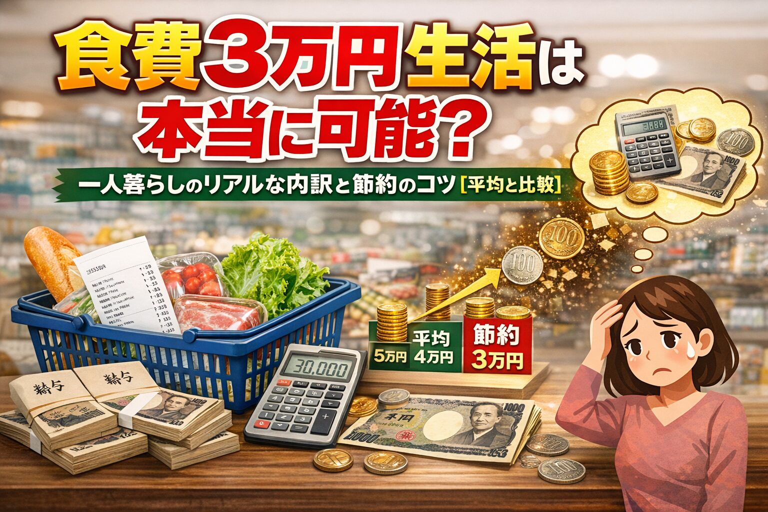 食費3万円生活は本当に可能?一人暮らしのリアルな内訳と節約のコツ