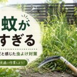 庭の蚊がひどすぎる。草刈り前に必要だと感じた虫よけ対策