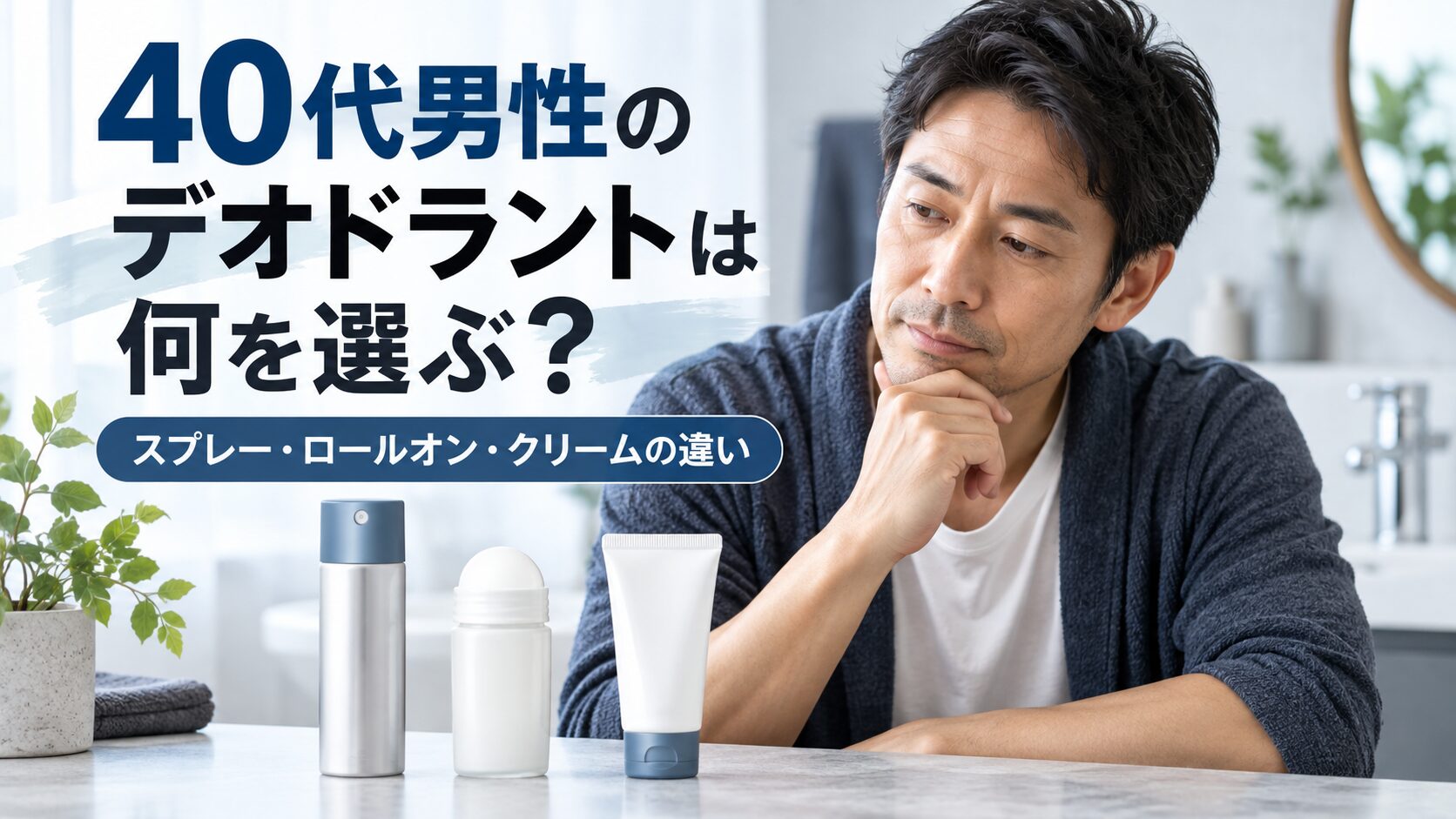 40代男性のデオドラントは何を選ぶ？スプレー・ロールオン・クリームの違い